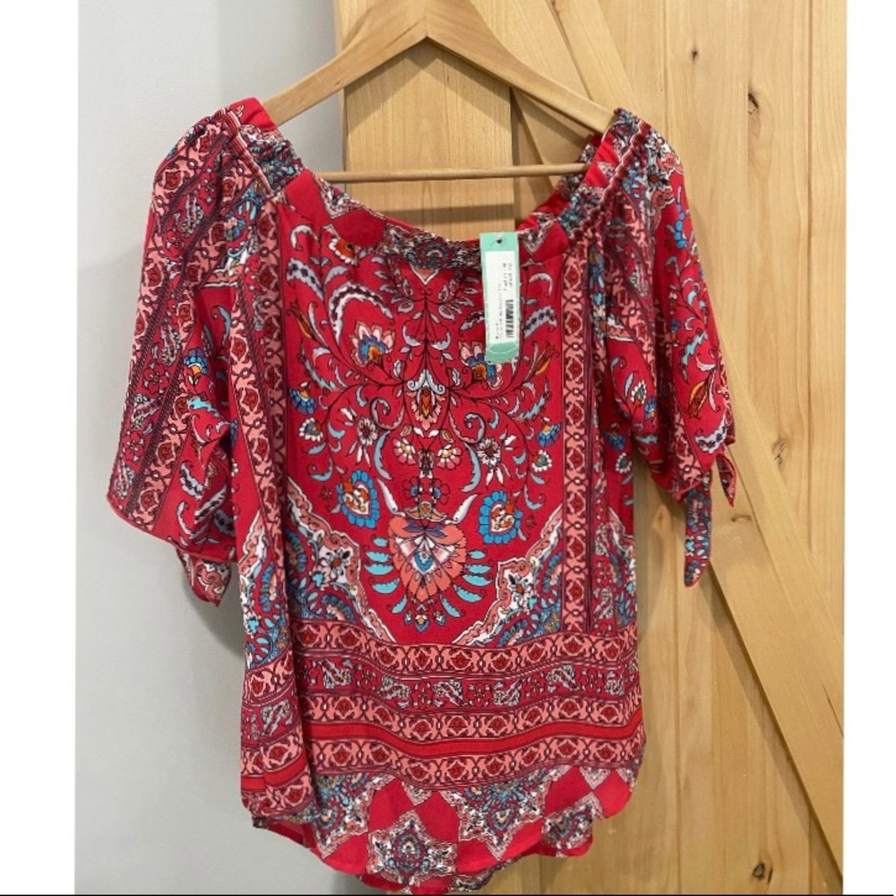 Stitch Fix Renee C. Red off-shoulder blouse NWT women’s medium